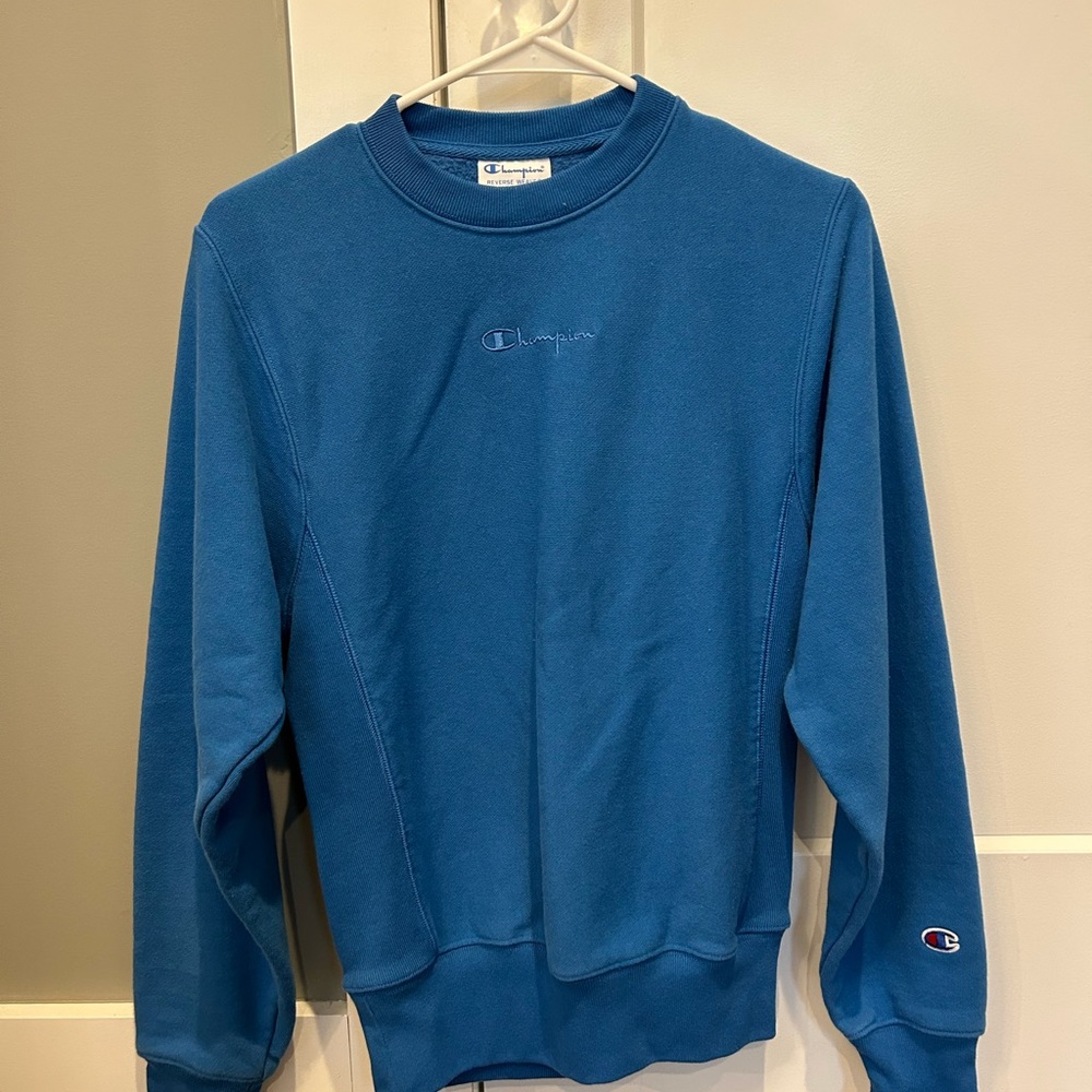 Blue champion crewneck